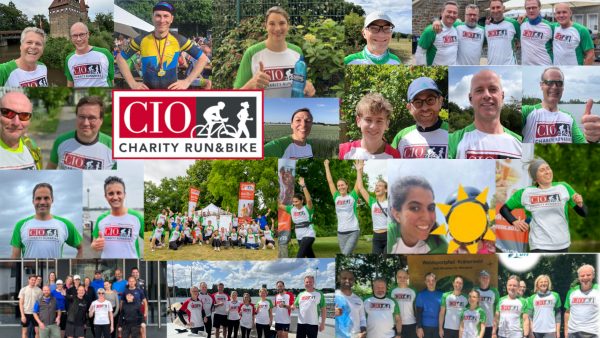 Teilnehmende CIOs und Teams beim Charity Run & Bike 2025 während des Laufs